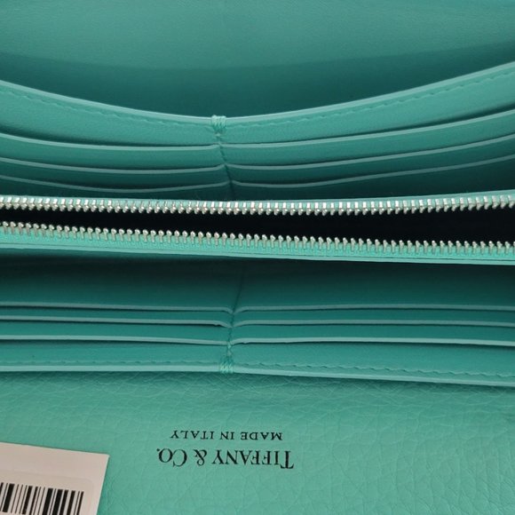 TIFFANY BLUE CALF SKIN LONG WALLET - Picture 5 of 9